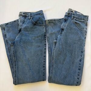Wrangler Men's Regular Fit Blue Jeans - 28x32 Two Pairs